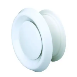 MONSOON MONV136-24 100MM WHITE ADJUSTABLE AIR VALVE WITH FIXING COLLAR