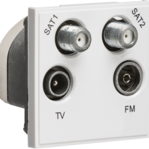 NETQDWH MODULAR QUADPLEXED SAT1/SAT2/TV/FM DAB OUTLET