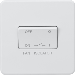 KNIGHTSBRIDGE SF1100MW SCREWLESS FLATPLATE 10A 3 POLE FAN ISOLATOR SWITCH