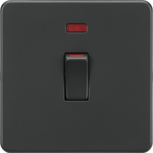 KNIGHTSBRIDGE SF8331NAT SCREWLESS FLATPLATE 45A SWITCH WITH NEON