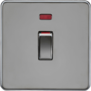 KNIGHTSBRIDGE SF81MNBN SCREWLESS FLATPLATE 45A SWITCH WITH NEON