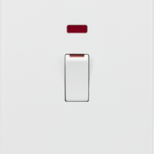 KNIGHTSBRIDGE SF82MNMW SCREWLESS FLATPLATE 45A SWITCH WITH NEON