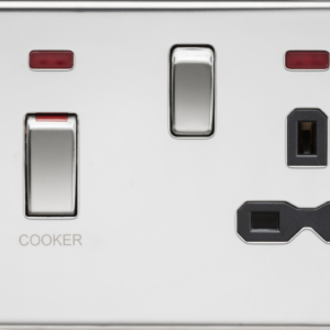 KNIGHTSBRIDGE SFR83MNPC SCREWLESS FLATPLATE COOKER PANEL WITH NEON