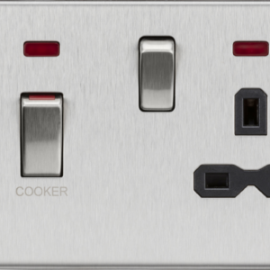 KNIGHTSBRIDGE SFR83MNBC SCREWLESS FLATPLATE COOKER PANEL WITH NEON