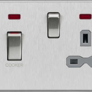 KNIGHTSBRIDGE SFR83MNBCG SCREWLESS FLATPLATE COOKER PANEL WITH NEON