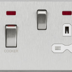 KNIGHTSBRIDGE SFR83MNBCW SCREWLESS FLATPLATE COOKER PANEL WITH NEON