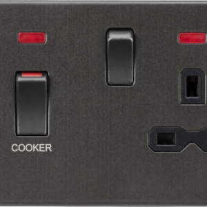 KNIGHTSBRIDGE SFR83MNSB SCREWLESS FLATPLATE COOKER PANEL WITH NEON