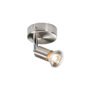 KNIGHTSBRIDGE NSPGU1BC 230V GU10 SINGLE SPOTLIGHT (BRUSHED CHROME)