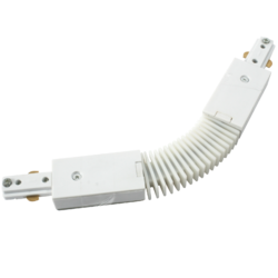 TRKFCW 230V SINGLE CIRCUIT TRACK FLEXIBLE CONNECTOR WHITE