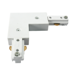 TRKRAW 230V TRACK L RIGHT ANGLE CONNECTOR WHITE