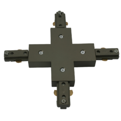 TRKXS 230V SINGLE CIRCUIT TRACK CONNECTOR X SATIN NICKEL