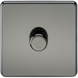 KNIGHTSBRIDGE SF2191BN SCREWLESS FLATPLATE 1 GANG LED DIMMER SWITCH