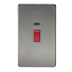 KNIGHTSBRIDGE SF8332NBN SCREWLESS FLATPLATE 45A SWITCH WITH NEON