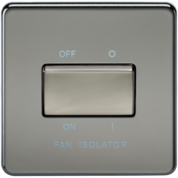 KNIGHTSBRIDGE SF1100BN SCREWLESS FLATPLATE 10A 3 POLE FAN ISOLATOR SWITCH