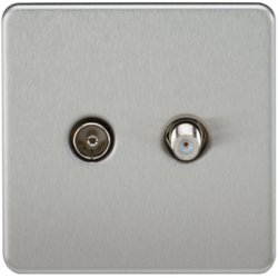 KNIGHTSBRIDGE SF0140BC SCREWLESS FLATPLATE TV AND SAT TV OUTLET