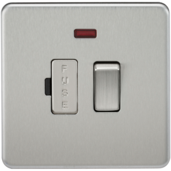 KNIGHTSBRIDGE SF6300NBC SCREWLESS FLATPLATE SWITCHED FUSED SPUR UNIT WITH NEON