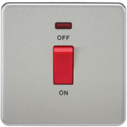 KNIGHTSBRIDGE SF8331NBC SCREWLESS FLATPLATE 45A SWITCH WITH NEON