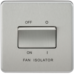 KNIGHTSBRIDGE SF1100BC SCREWLESS FLATPLATE 10A 3 POLE FAN ISOLATOR SWITCH