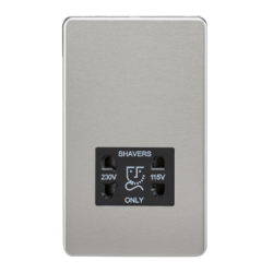 KNIGHTSBRIDGE SF8900BC SCREWLESS FLATPLATE 115V/230V DUAL VOLTAGE SHAVER SOCKET