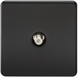 KNIGHTSBRIDGE SF0150MB SCREWLESS FLATPLATE 1 GANG SAT TV OUTLET