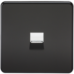 KNIGHTSBRIDGE SF7300MB SCREWLESS FLATPLATE TELEPHONE MASTER SOCKET