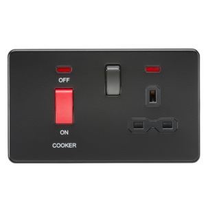 KNIGHTSBRIDGE SFR8333NMBB SCREWLESS FLATPLATE COOKER PANEL WITH NEON