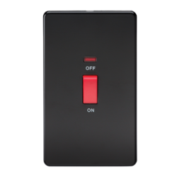 KNIGHTSBRIDGE SF8332NMB SCREWLESS FLATPLATE 45A SWITCH WITH NEON