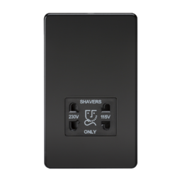 KNIGHTSBRIDGE SF8900MB SCREWLESS FLATPLATE 115V/230V DUAL VOLTAGE SHAVER SOCKET