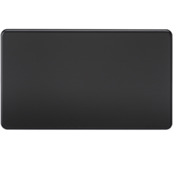 KNIGHTSBRIDGE SF8360MB SCREWLESS FLATPLATE 2 GANG BLANKPLATE