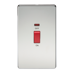 KNIGHTSBRIDGE SF8332NPC SCREWLESS FLATPLATE 45A SWITCH WITH NEON