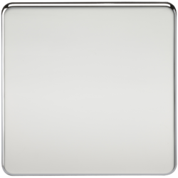 KNIGHTSBRIDGE SF8350PC SCREWLESS FLATPLATE 1 GANG BLANKPLATE