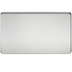 KNIGHTSBRIDGE SF8360PC SCREWLESS FLATPLATE 2 GANG BLANKPLATE