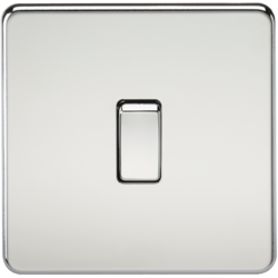 KNIGHTSBRIDGE SF8341PC SCREWLESS FLATPLATE 1 GANG 20 AMP DOUBLE POLE SWITCH