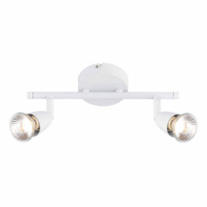 SAXBY 43282 GU10 TWIN BAR SPOTLIGHT WHITE