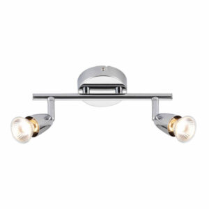 SAXBY 43278 GU10 TWIN BAR SPOTLIGHT POLISHED CHROME