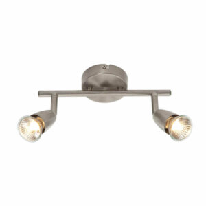 SAXBY G2521313 GU10 TWIN BAR SPOTLIGHT SATIN CHROME