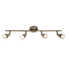 SAXBY 60992 GU10 4 LIGHT BAR SPOTLIGHT ANTIQUE BRASS