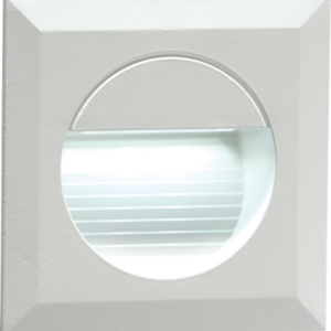 KNIGHTSBRIDGE NH019W IP54 MINIATURE WHITE LED STAIR/WALL LIGHTS WHITE FINISH
