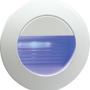 KNIGHTSBRIDGE NH020B IP54 MINIATURE BLUE LED STAIR/WALL LIGHTS WHITE FINISH