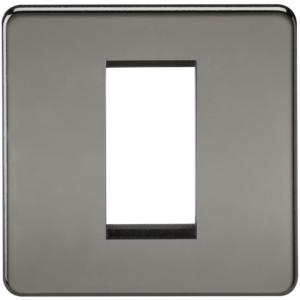 KNIGHTSBRIDGE SF1GBN SCREWLESS FLATPLATE 1 GANG MODULAR FACEPLATE