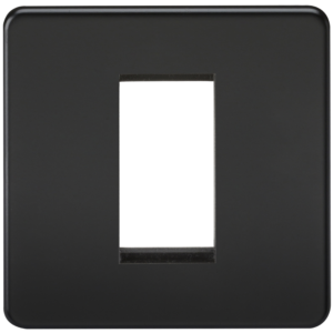 KNIGHTSBRIDGE SF1GMB SCREWLESS FLATPLATE 1 GANG MODULAR FACEPLATE