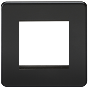 KNIGHTSBRIDGE SF2GMB SCREWLESS FLATPLATE 2 GANG MODULAR FACEPLATE