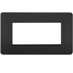 KNIGHTSBRIDGE SF4GMB SCREWLESS FLATPLATE 3/4 GANG MODULAR FACEPLATE