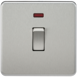 KNIGHTSBRIDGE SF8341NBC SCREWLESS FLATPLATE 1 GANG 20 AMP DOUBLE POLE SWITCH WITH NEON