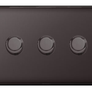 BG NEXUS NBN83 3 GANG 2 WAY LED DIMMER SWITCH BLACK NICKEL