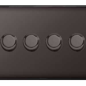 BG NEXUS NBN84 4 GANG 2 WAY LED DIMMER SWITCH BLACK NICKEL