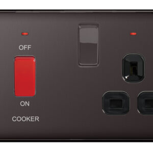 BG NEXUS NBN70B 45 AMP COOKER PANEL BLACK NICKEL