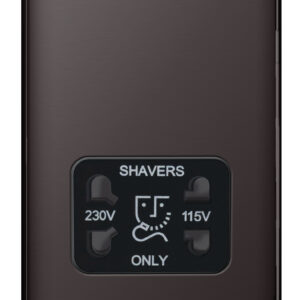 BG NEXUS NBN20B DUAL VOLTAGE SHAVER SOCKET BLACK NICKEL