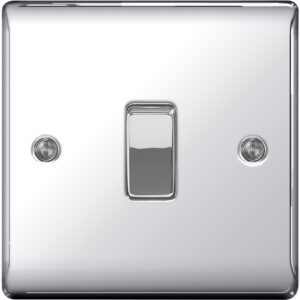 BG NEXUS NPC12 1 GANG 2 WAY SWITCH POLISHED CHROME