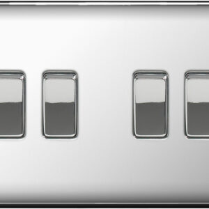 BG NEXUS NPC44 4 GANG 2 WAY SWITCH POLISHED CHROME